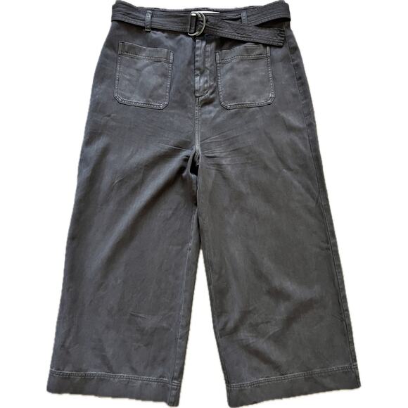 Anthropologie Cloth & Stone Women's Pants Wide Leg Adjustable Belt 31 Brown - Picture 3 of 4